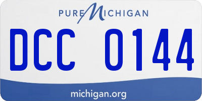 MI license plate DCC0144