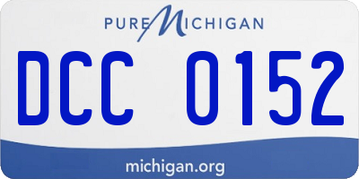MI license plate DCC0152