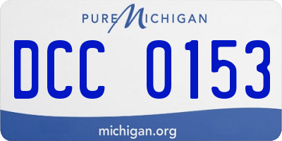 MI license plate DCC0153