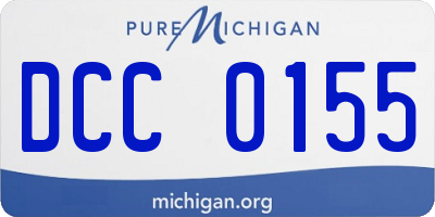 MI license plate DCC0155