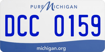 MI license plate DCC0159