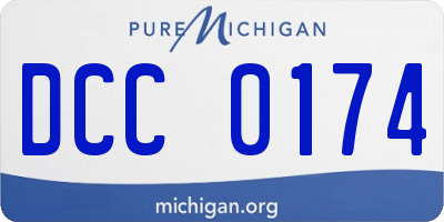 MI license plate DCC0174