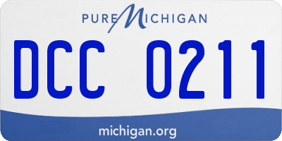 MI license plate DCC0211