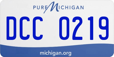 MI license plate DCC0219