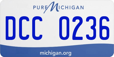MI license plate DCC0236