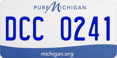 MI license plate DCC0241