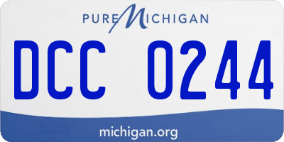 MI license plate DCC0244