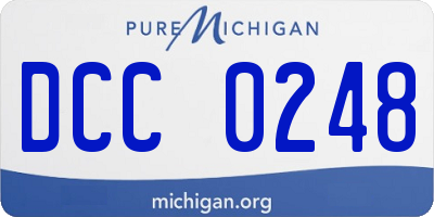 MI license plate DCC0248