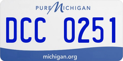 MI license plate DCC0251