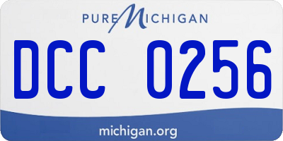 MI license plate DCC0256