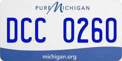 MI license plate DCC0260