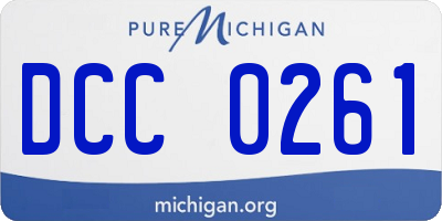 MI license plate DCC0261