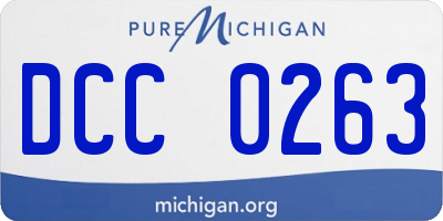 MI license plate DCC0263