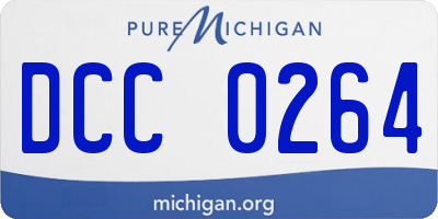 MI license plate DCC0264