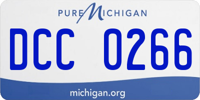 MI license plate DCC0266