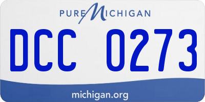 MI license plate DCC0273