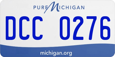 MI license plate DCC0276