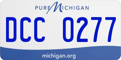 MI license plate DCC0277