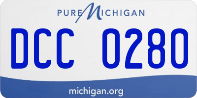 MI license plate DCC0280
