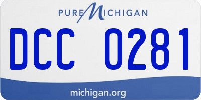 MI license plate DCC0281