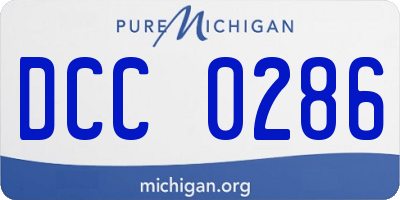MI license plate DCC0286