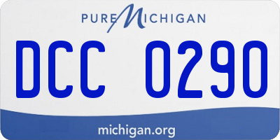 MI license plate DCC0290