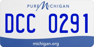 MI license plate DCC0291