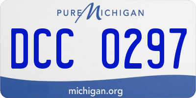 MI license plate DCC0297