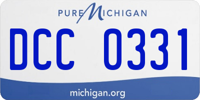 MI license plate DCC0331