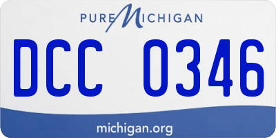 MI license plate DCC0346