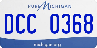 MI license plate DCC0368