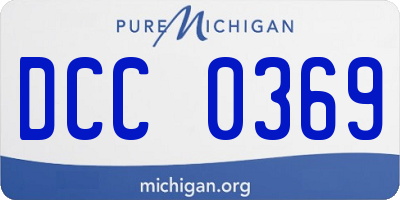MI license plate DCC0369