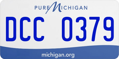 MI license plate DCC0379