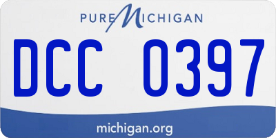 MI license plate DCC0397