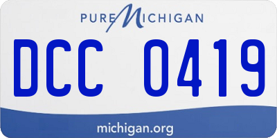 MI license plate DCC0419