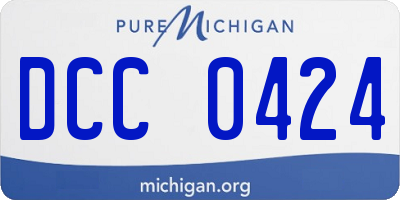MI license plate DCC0424