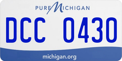 MI license plate DCC0430