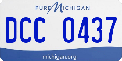 MI license plate DCC0437