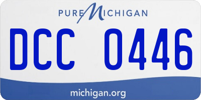 MI license plate DCC0446