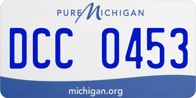 MI license plate DCC0453