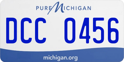 MI license plate DCC0456
