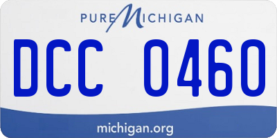 MI license plate DCC0460