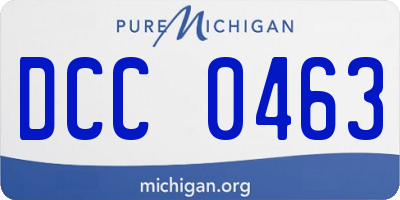 MI license plate DCC0463