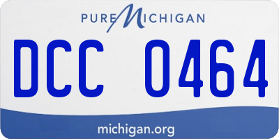 MI license plate DCC0464