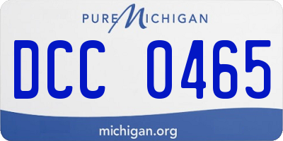 MI license plate DCC0465
