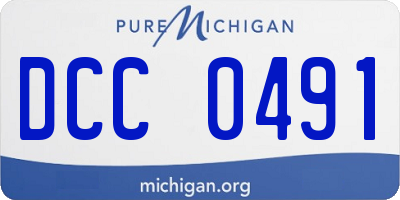 MI license plate DCC0491