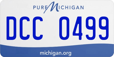 MI license plate DCC0499