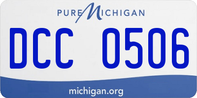 MI license plate DCC0506
