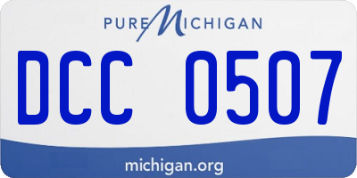 MI license plate DCC0507