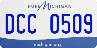MI license plate DCC0509